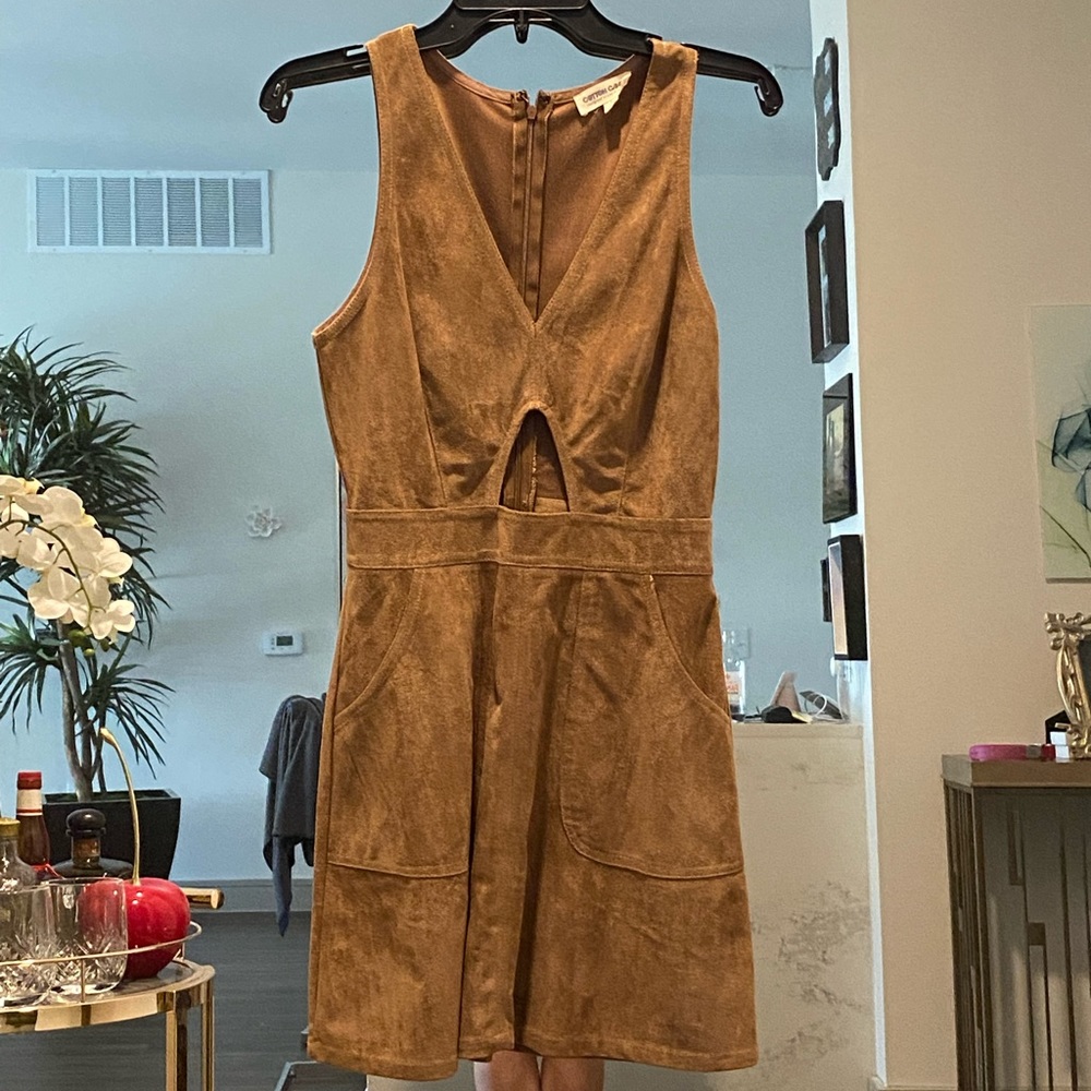 Brown suede dress from cotton candy. Size small.